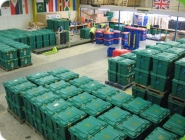 ShelterBox HQ vor der Lieferung nach Myanmar